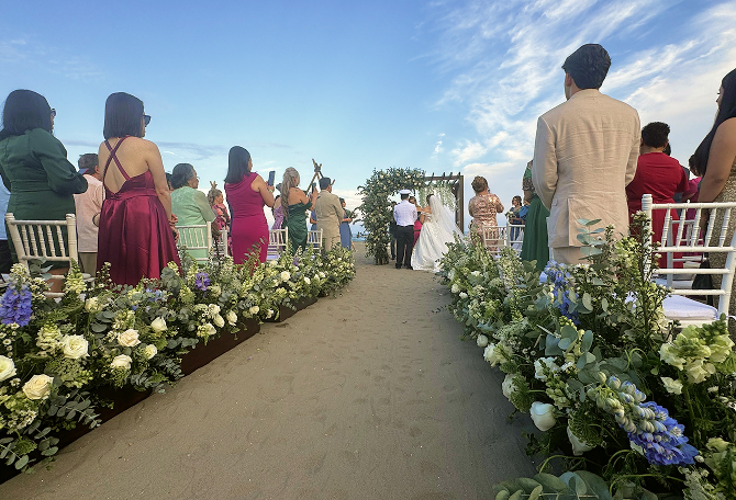 Coctelería y vista al mar